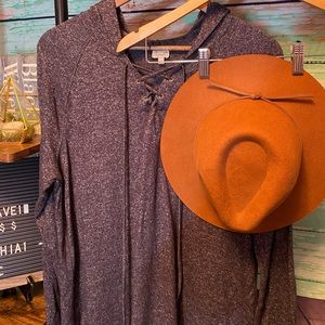 Ladies Hooded Long Sleeve Top